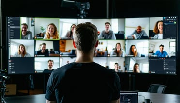 Michael Hlinka teaching a live Zoom class